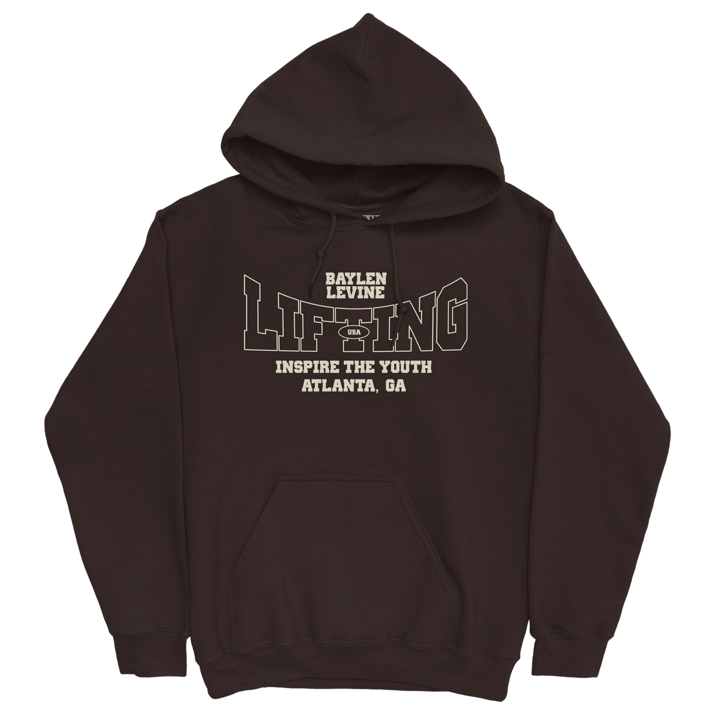Baylen Levine Chocolate Brown Lifting Hoodie