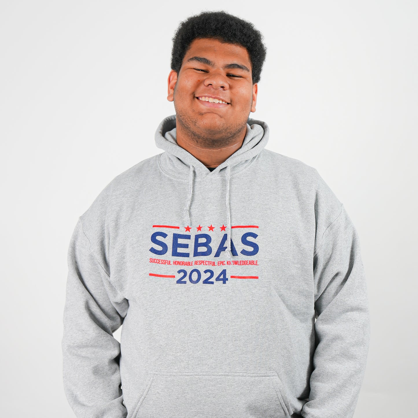 Sebas for President 2024 Grey Hoodie