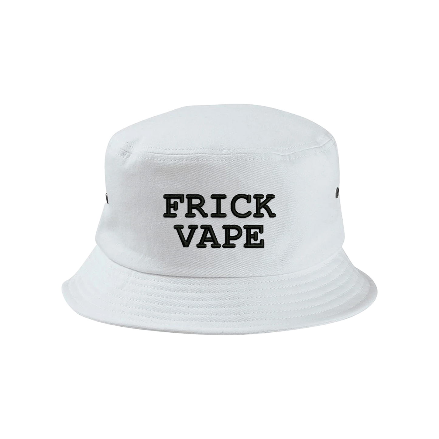 Frick Vape White Embroidered Bucket Hat