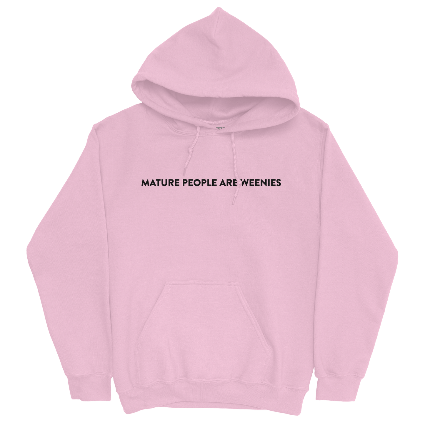 Mature People are Weenies Light Pink Hoodie