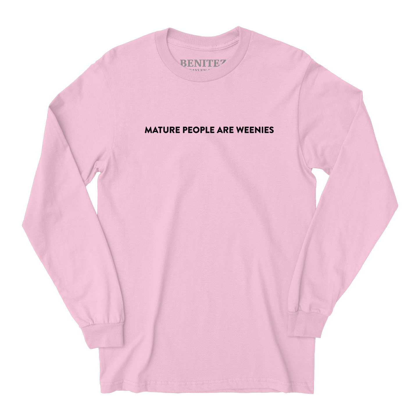 Mature People are Weenies Light Pink Long Sleeve