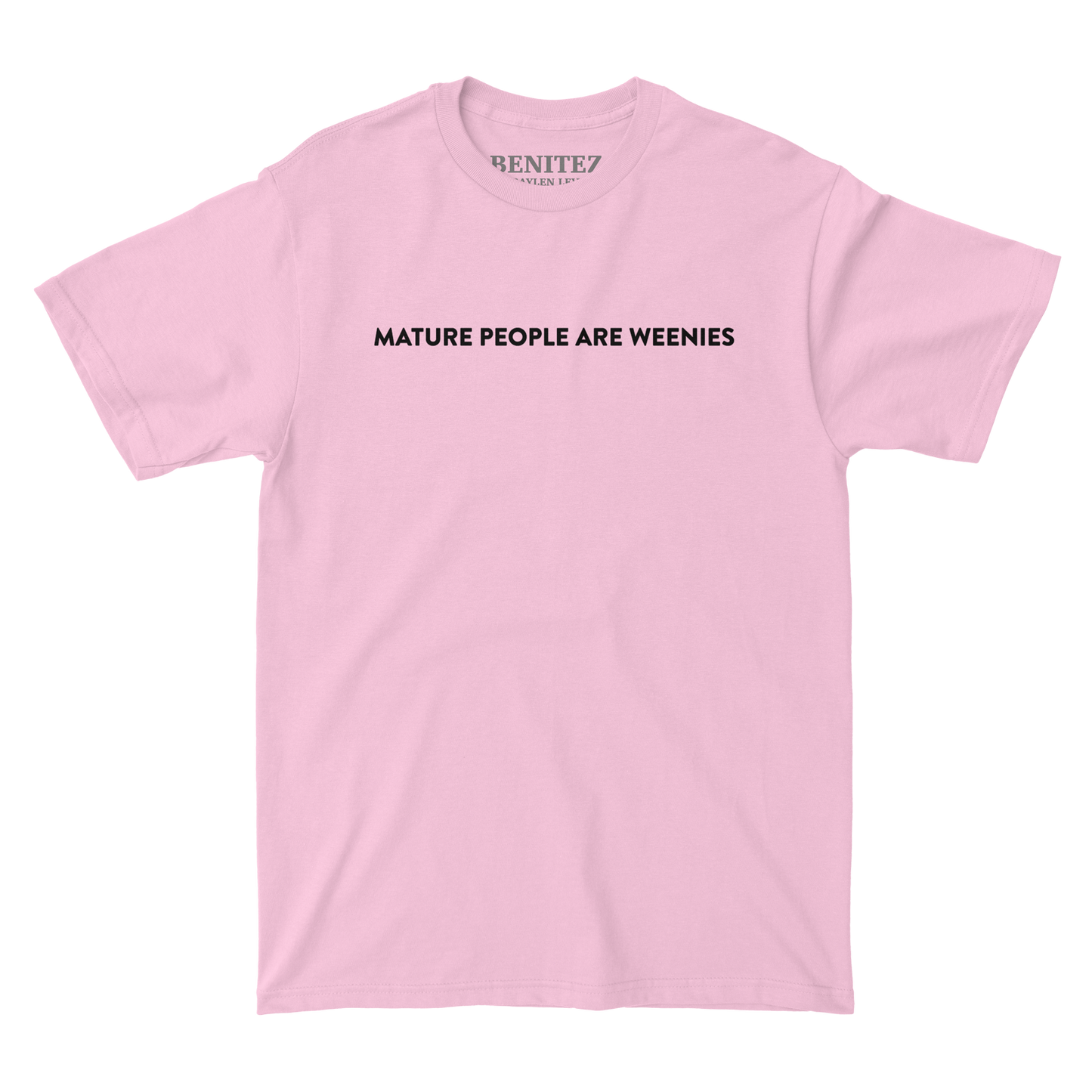 Mature People are Weenies Light Pink Tee