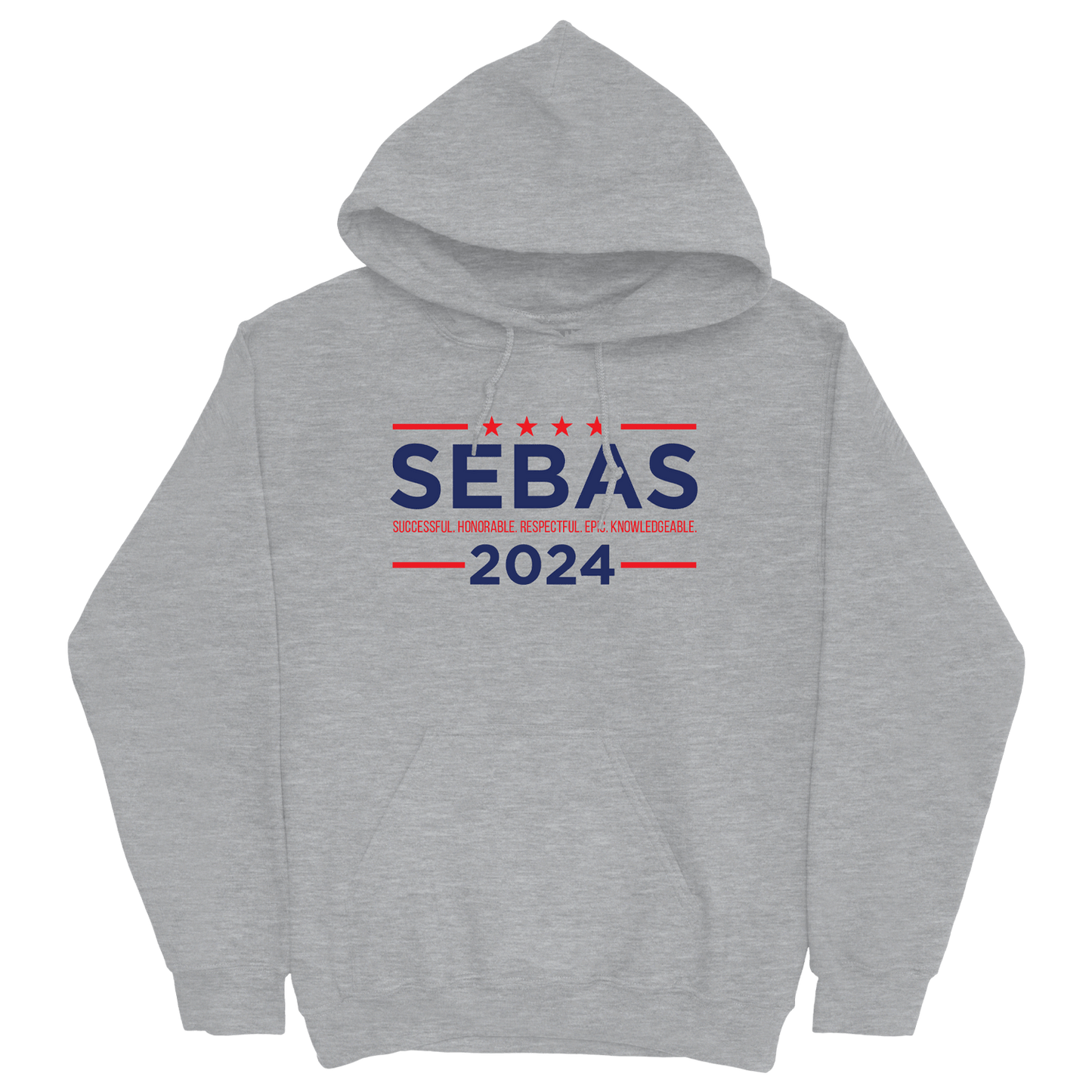 Sebas for President 2024 Grey Hoodie