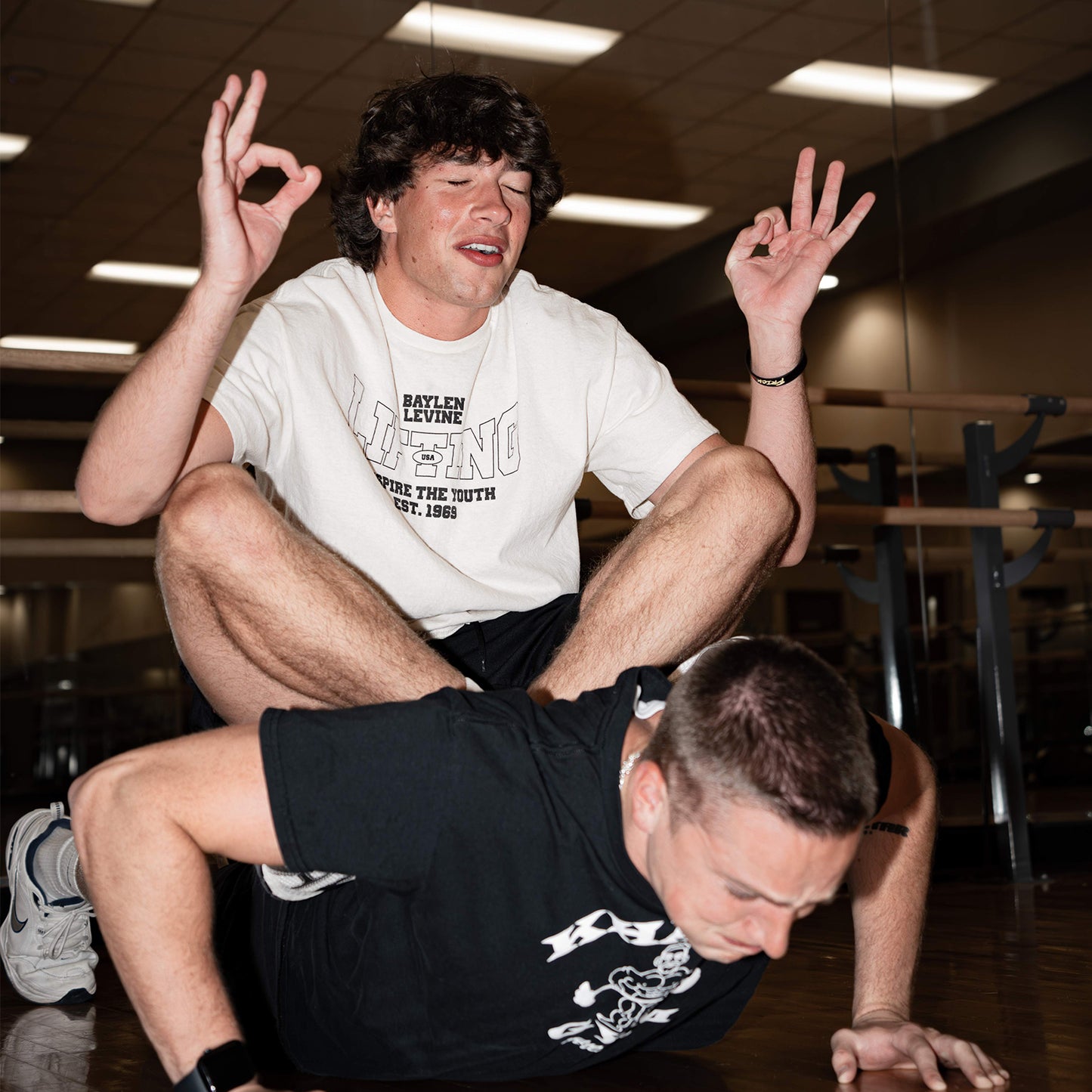 Baylen Levine Natural Colored Lifting Tee