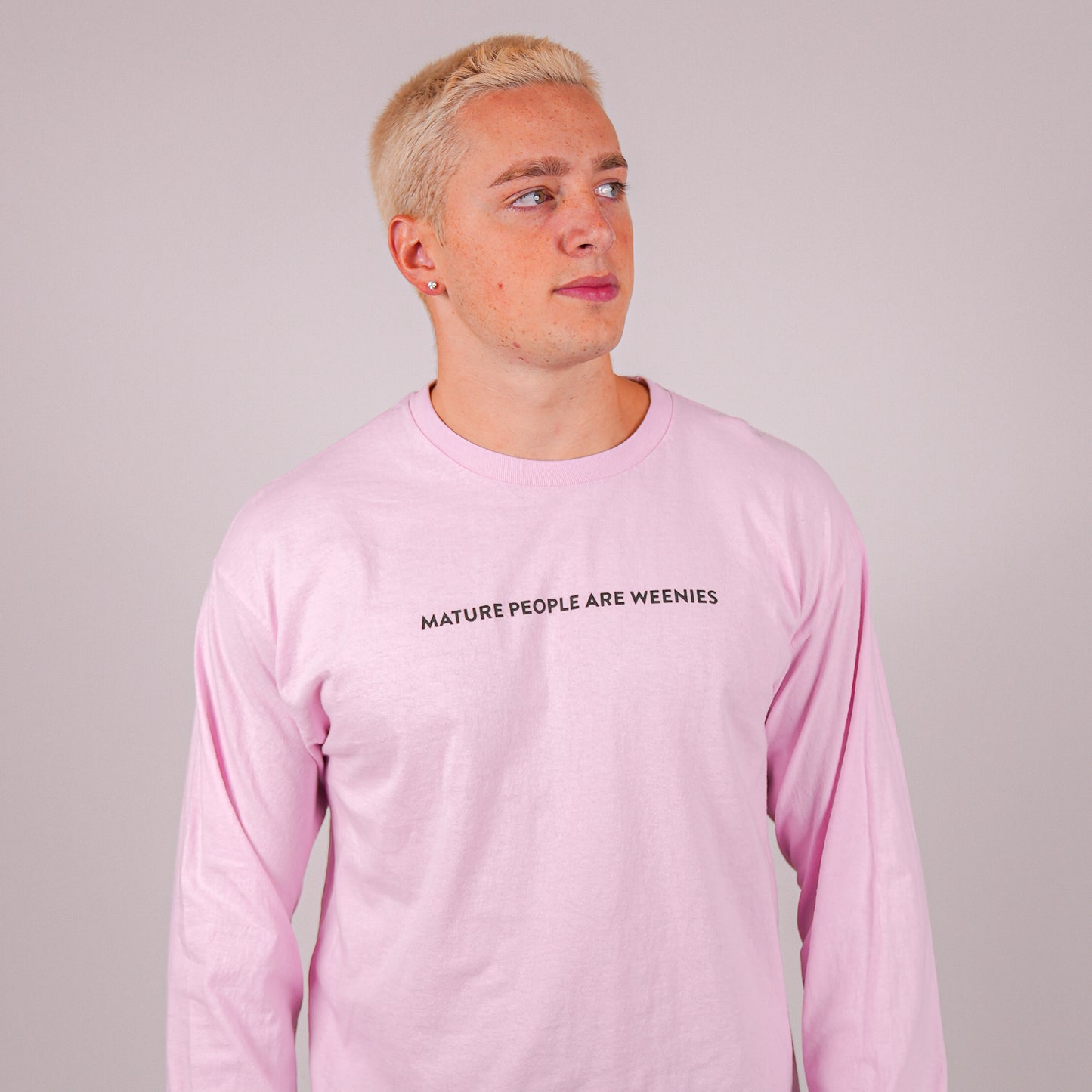 Mature People are Weenies Light Pink Long Sleeve