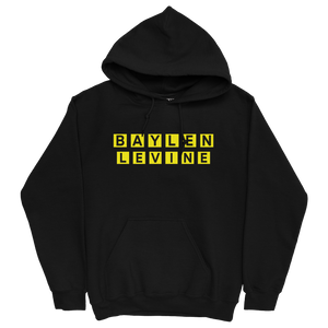 Never Grow Up Embroidered Black Hoodie