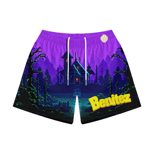 Benitez Halloween Mesh Shorts