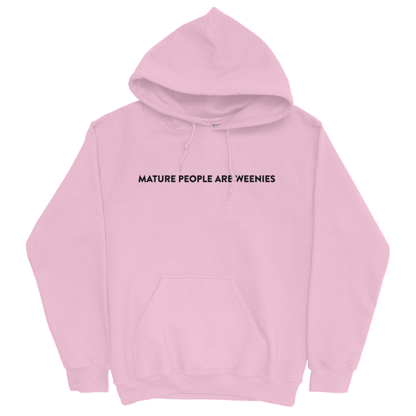 Mature People Are Weenies Light Pink Hoodie – Baylen Levine